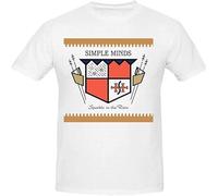 Easypitwy Simple Minds Sparkle in The Rain Mens T Shirts Design Crew Neck White M