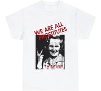 Easypitwy The Pop Group We are All Prostitutes Shirt Pop Group Retro Vintage T Shirt White S