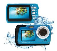 Appareil photo numérique Aquapix W3048-I Edge Iceblue 48 Mill. pixel glace, bleu caméra submersible, écran frontal