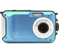 Easypix W3027-I Wave Iceblue Appareil photo numérique 30 Mill. pixel bleu glace avec accu, sacoche stabilisation dimage, vidéo Full HD, étanche jusquà 3 m,