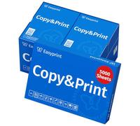 Easyprint Papier d’impression A4, papier copie premium blanc éclatant CIE 160, gagnant de test, certifié PEFC, 5 000 feuilles