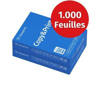 Easyprint Papier pour imprimante et photocopieur 1000 feuilles 2 x 500 A4 blanc premium, certifié PEFC