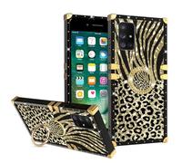 Easyscen Coque pour Galaxy A71 5G, pour Samsung A71 5G - Coque de téléphone avec Anneau de Support - Rétro élégant - Motif imprimé léopard guépard - Protection complète - pour Filles et Femmes