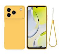 EasyShow Coque Compatible ZTE Blade A36 4G/A56 Pro, Silicone Liquide Cas Gel Antichoc Caoutchouc de Anti, Housse Doublure Douce en Tissu Microfibre, Étui pour ZTE Blade A36 4G/A56 Pro (Jaune)