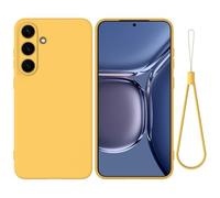 EasyShow Coque Compatible ZTE Blade V80 Max, Silicone Liquide Cas Gel Antichoc Caoutchouc de Anti, Housse Doublure Douce en Tissu Microfibre, Étui pour ZTE Blade V80 Max (Jaune)