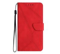 EasyShow Coque pour OnePlus Nord 6 Portefeuille Étui, Etui Protection Housse Premium en Cuir PU, [Etui à Rabat] [Pochette de Portefeuille] Étui pour OnePlus Nord 6-Rouge