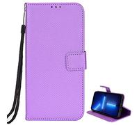 EasyShow Coque pour Oppo A6x, Étui de téléphone Portable Rhombus, Classique de qualité supérieure avec béquille et étui en Cuir pour Cartes de crédit pour Oppo A6x (Violet)