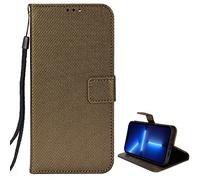 EasyShow Coque pour Oukitel C2, Étui de téléphone Portable Rhombus, Classique de qualité supérieure avec béquille et étui en Cuir pour Cartes de crédit pour Oukitel C2 (Marron)