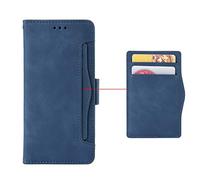 EasyShow Coque pour Tecno Spark Go 2 Housse, Étui en Cuir PU Coque avec Fente Carte, Flip Cover Fermeture Magnétique und Flip Béquille Etui pour Tecno Spark Go 2 Coque-Bleu