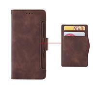 EasyShow Coque pour Tecno Spark Go 2 Housse, Étui en Cuir PU Coque avec Fente Carte, Flip Cover Fermeture Magnétique und Flip Béquille Etui pour Tecno Spark Go 2 Coque-Marron
