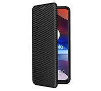EasyShow Coque pour Vivo X80 Pro, Étui Vivo X80 Pro en Fibre de Carbone Cuir Flip Portefeuille avec, Étui pour Vivo X80 Pro-Noir