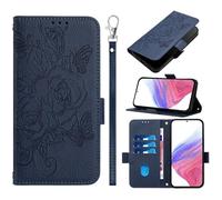 EasyShow Étui pour Cubot A10 Portefeuille Étui, Rétro 3D Pattern Design Coque PU Cuir Flip Housse Cover Case Wallet Coque pour Cubot A10-Bleu foncé