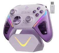 EasySMX Manette PC sans Fil avec Station de Charge/RGB/TMR Joystick Déclencheur, Manette Switch/Switch2 Bluetooth Rechargeable, D10 Contrôleur de Jeu pour Switch2/Switch/PC/Android/iOS/Steam(Violet)