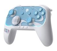 EasySMX Manette Switch 2/Switch avec Coque Magnétique Interchangeable, Manette PC sans Fil avec Fonction Réveil/TMR Joystick/RGB/Turbo, S10 Contrôleur Mobile pour Switch 2/PC/Android/iOS, Blanc