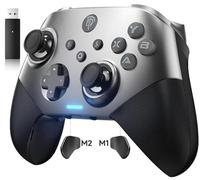 EasySMX Manettes PC avec Coque Magnétique Interchangeable et Hall Déclencheurs Joysticks, X10 Manette Switch Pro Sans Fil Bluetooth, Manette PC pour Mobile Android iOS et Tesla, Gris