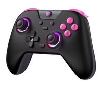 EasySMX X05 Manettes PC Sans Fil Rechargeable avec RGB/Vibration/Hall Joystick/Hall Trigger, Manette PC Bluetooth pour Gamer/Switch/Mobile/Android/iOS/Android TV Box, 750 mAh, Noir