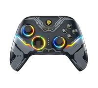 EasySMX X15 Manette sans fil Bluetooth 2 4 GHz et filaire pour PC Mac Switch Android iOS sticks Hall éclairage RGB Noir