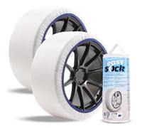 Easysock Chaînes neige textile Taille S – Lot de 2 – Blanc/Bleu