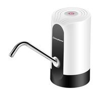 EASYSPEED Distributeur Eau,Distributeurs à Eau avec 2 Adaptateurs, Pompe à Eau Automatique Distributeur d'eau Portable Rechargeable par USB, Bouteilles pour Le Camping,La Maison Et Le Bureau,Blanc