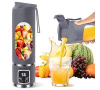 EasySpeed Mixeur portable, 500 ml Mini Mixeur Personnel, 1500 mAh électrique Type C par USB, 12 Lames en Acier Inoxydable, 3 Réglages de Vitesse, Pour Voyages et Utilisation au Bureau, Bleu