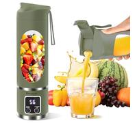 EasySpeed Mixeur portable, 500 ml Mini Mixeur Personnel, 1500 mAh électrique Type C par USB, 12 Lames en Acier Inoxydable, 3 Réglages de Vitesse, Pour Voyages et Utilisation au Bureau,Vert