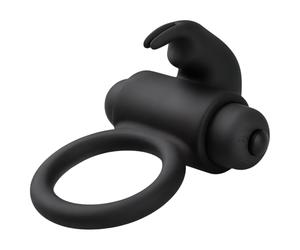 EasyToys Bunny - anneau pénien vibrant - silicone noir