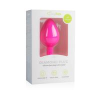 Easytoys Diamond - plug anal bijoux - taille moyenne - rose