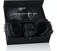 Fetish Collection – Set de menottes poignets et cuisses – Noir