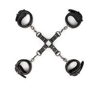 EasyToys Kit d'attaches Hogtie Menottes pour poignets et chevilles Noir