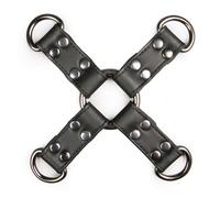 Easytoys Fetish - Sangles de ligotage en cuir noir