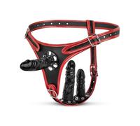 Easytoys - Slip avec triple gode (noir)