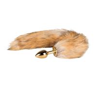 EasyToys – Plug anal Fox NO1 – métal avec queue de renard (or-rouge)