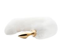 Easytoys Fox NO13 - plug anal métal queue de renard - doré blanc