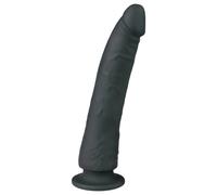 Easytoys - gode ventouse 100% silicone - 21cm - noir