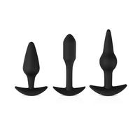 Easytoys - kit plaisir anal - set plugs variés - silicone noir
