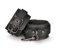 EasyToys Menottes en Cuir Noir