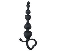 EasyToys – Perles anales – poignée en forme de cœur – Noir