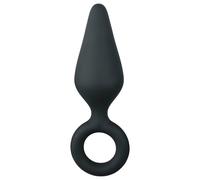 EasyToys - Plug anal noir avec anneau - Medium