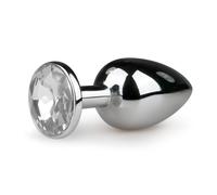 EasyToys - plug anal en métal (argent-blanc)