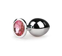 EasyToys - Plug anal métallique avec diamant rose - M