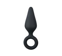 EasyToys - Plug anal noir avec anneau - Small