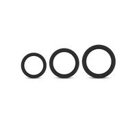 Easytoys - set de cockrings - 3 anneaux - silicone noir