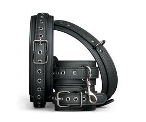 EasyToys - Set de menottes poignets et cuisses - Noir