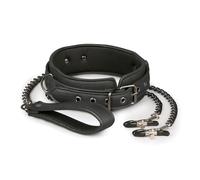 Easytoys - set pinces tétons avec collier et laisse - 4 pièces