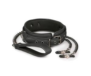 Easytoys - set pinces tétons avec collier et laisse - 4 pièces