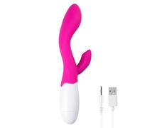 Easytoys Lily 2.0 - vibromasseur rose rechargeable à double stimulation