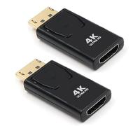 EasyULT 2 Pièces Displayport vers Hdmi Adaptateur, Adaptateur Compatible avec Ordinateur De Bureau/Pc De Bureau/Pc/Moniteur/HDTV, Adapté Aux éQuipements Displayport Et Hdmi Connexion
