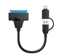 EasyULT Adaptateur USB 3.0/Type-C vers SATA III, 2 en 1 USB 3.0 Câble Disque pour 2.5" SSD/HDD Adaptateur, Supporte UASP SATA III(50cm)