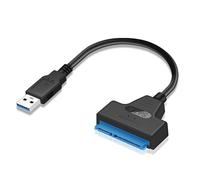 EasyULT Adaptateur USB 3.0 vers SATA III, SATA USB 3.0 Câble Disque pour 2.5" SSD/HDD Adaptateur, Supporte UASP SATA III, Compatible avec Les Systèmes d'exploitation Windows, Mac et Linux