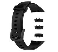 EasyULT Bracelet Rechange, Sangle de Sport Réglable, Bracelet de Montre de Sport Bracelet Étanche en Plastique Souple, Compatible avec Huawei Band 6/Honor Band 6 [Noir]